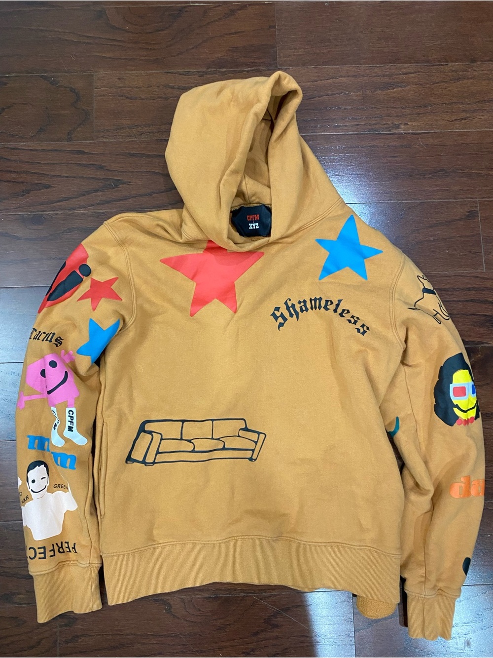 Cactus Plant Flea Market x Marc Jacobs Tattoo Hooded Pullover Sweatshirt Size XL